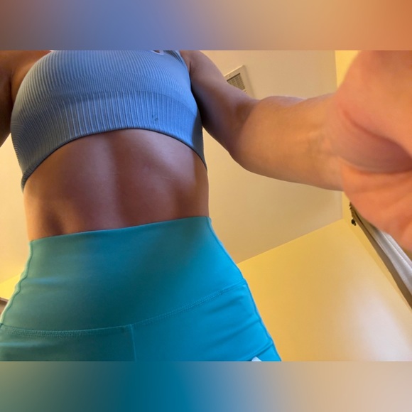 Adidas athletic gym shorts teal - Picture 2 of 7